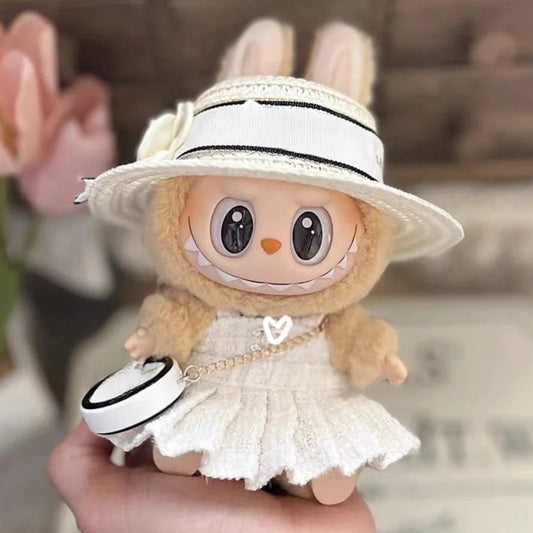 Designer Dress and Straw Hat